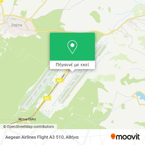 Aegean Airlines Flight A3 510 χάρτης