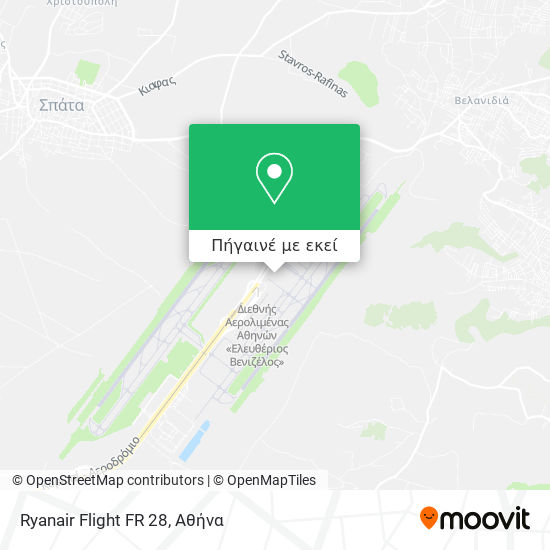 Ryanair Flight FR 28 χάρτης
