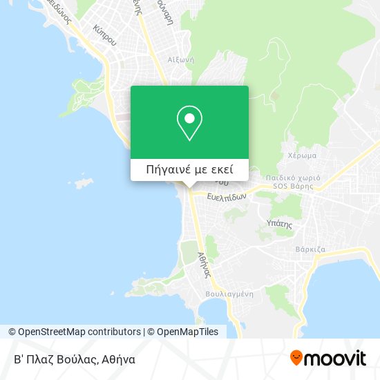 Β' Πλαζ Βούλας χάρτης