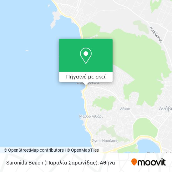 Saronida Beach (Παραλία Σαρωνίδας) χάρτης