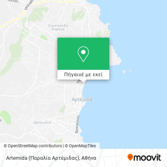 Artemida (Παραλία Αρτέμιδας) χάρτης