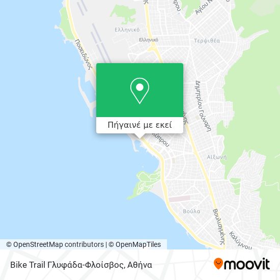 Bike Trail Γλυφάδα-Φλοίσβος χάρτης