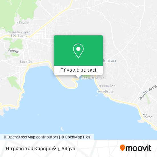 Η τρύπα του Καραμανλή χάρτης