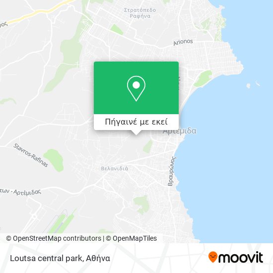 Loutsa central park χάρτης