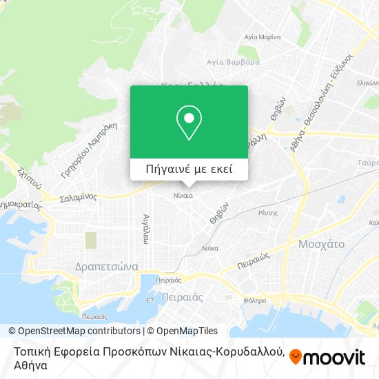Τοπική Εφορεία Προσκόπων Νίκαιας-Κορυδαλλού χάρτης