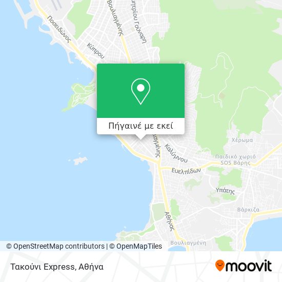 Τακούνι Express χάρτης