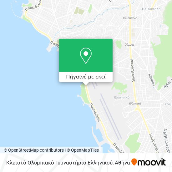 Κλειστό Ολυμπιακό Γυμναστήριο Ελληνικού χάρτης