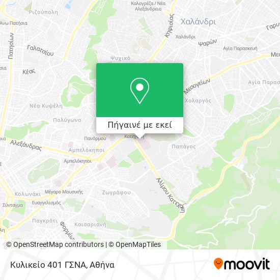Kυλικείο 401 ΓΣΝΑ χάρτης