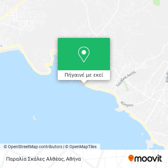 Παραλία Σκάλες Αλθέας χάρτης