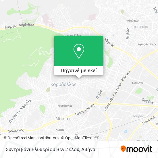 Συντριβάνι Ελυθερίου Βενιζέλου χάρτης