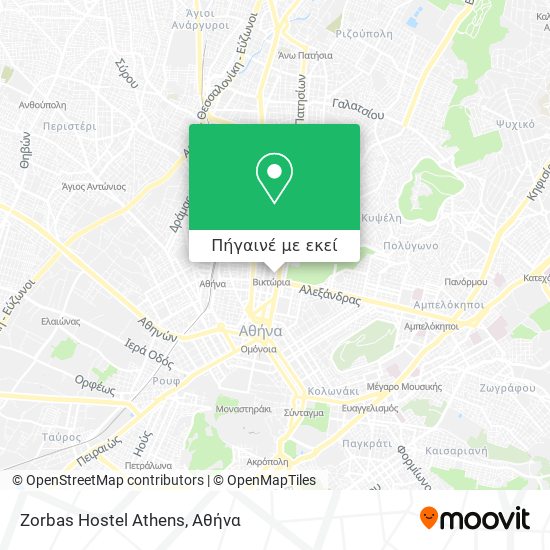 Zorbas Hostel Athens χάρτης