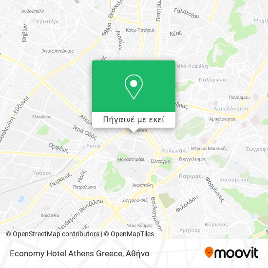 Economy Hotel Athens Greece χάρτης
