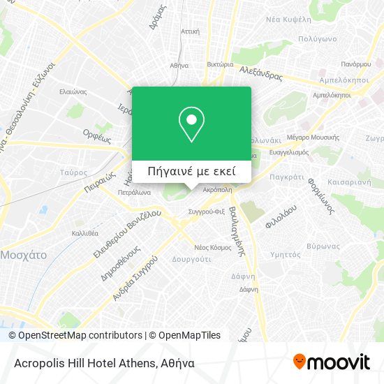 Acropolis Hill Hotel Athens χάρτης