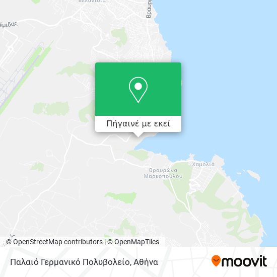 Παλαιό Γερμανικό Πολυβολείο χάρτης