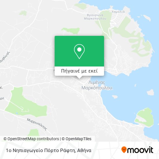 1ο Νηπιαγωγείο Πόρτο Ράφτη χάρτης