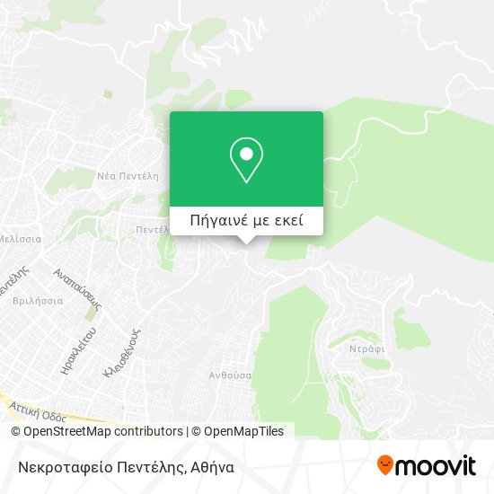 Νεκροταφείο Πεντέλης χάρτης