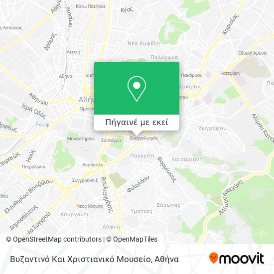 Βυζαντινό Και Χριστιανικό Μουσείο χάρτης