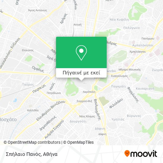 Σπήλαιο Πανός χάρτης