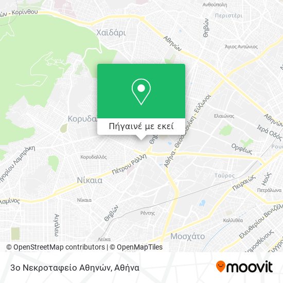 3ο Νεκροταφείο Αθηνών χάρτης
