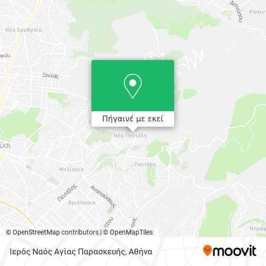 Ιερός Ναός Αγίας Παρασκευής χάρτης