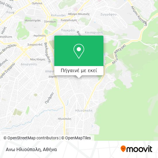 Aνω Ηλιούπολη χάρτης