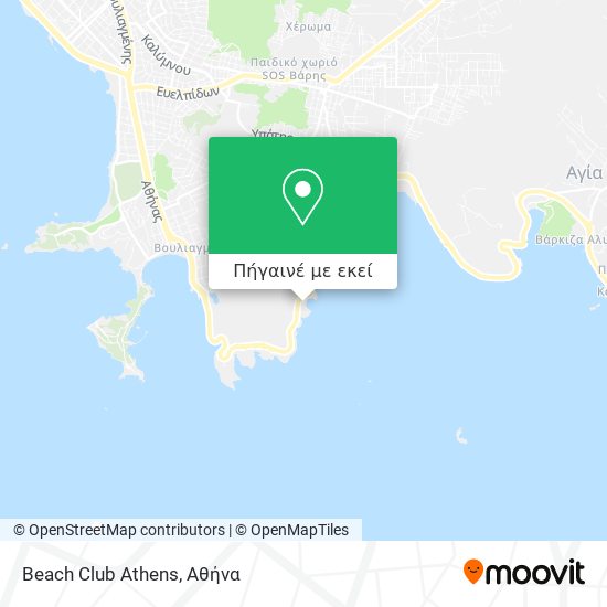 Beach Club Athens χάρτης