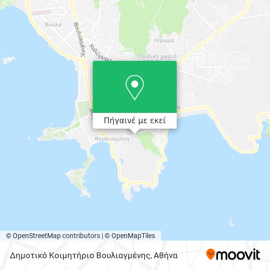 Δημοτικό Κοιμητήριο Βουλιαγμένης χάρτης