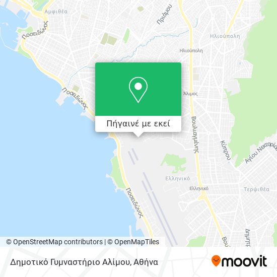 Δημοτικό Γυμναστήριο Αλίμου χάρτης