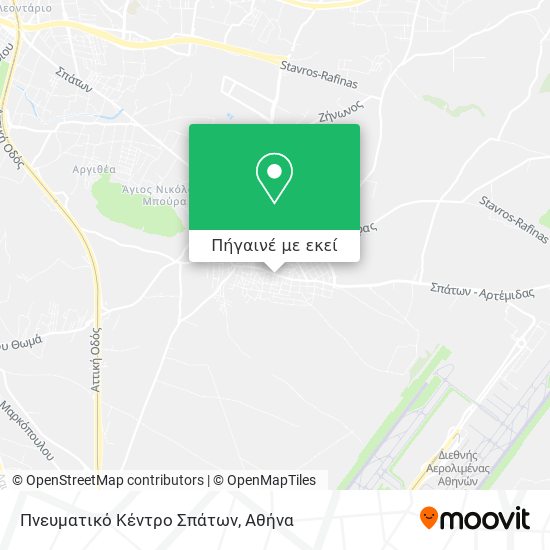 Πνευματικό Κέντρο Σπάτων χάρτης