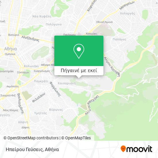 Ηπείρου Γεύσεις χάρτης