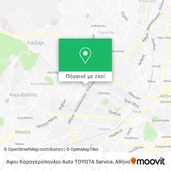 Αφοι Καρογερόπουλοι Auto TOYOTA Service χάρτης