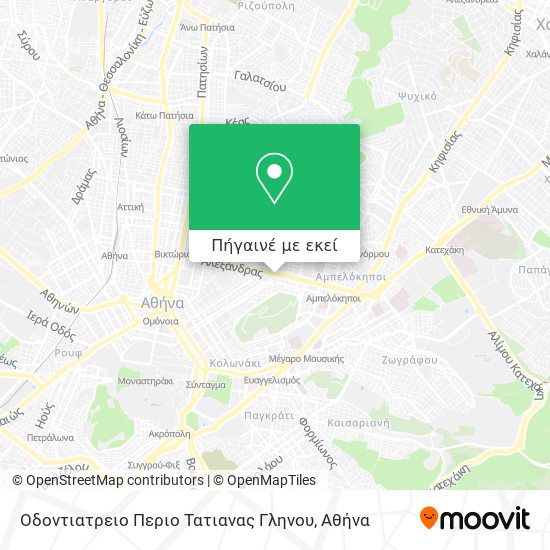 Οδοντιατρειο Περιο Τατιανας Γληνου χάρτης