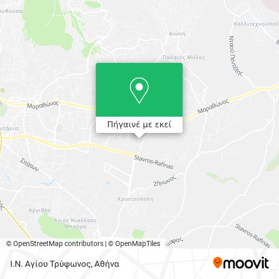 Ι.Ν. Αγίου Τρύφωνος χάρτης