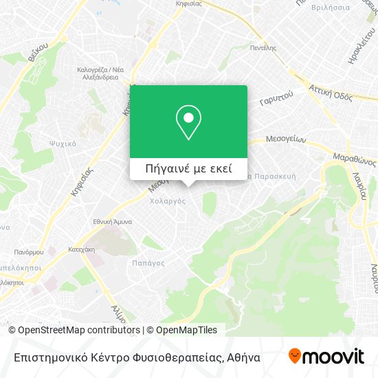 Επιστημονικό Κέντρο Φυσιοθεραπείας χάρτης