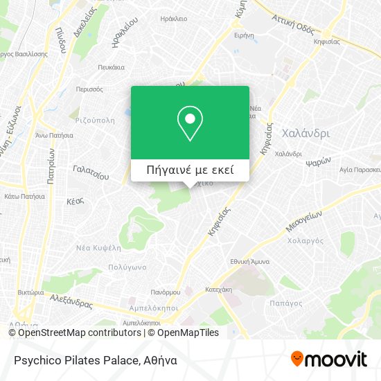 Psychico Pilates Palace χάρτης