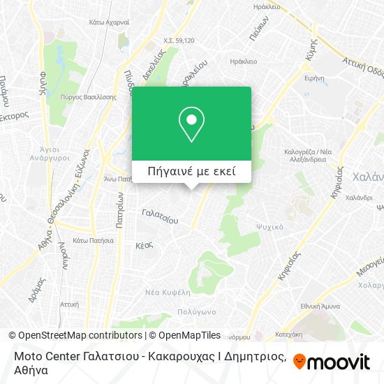 Moto Center Γαλατσιου - Κακαρουχας Ι Δημητριος χάρτης