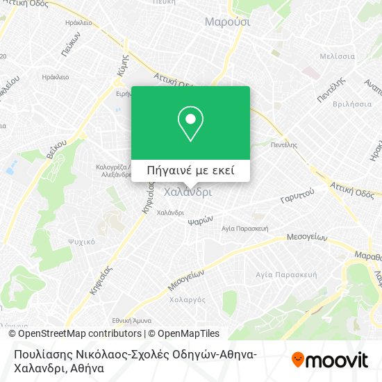 Πουλίασης Νικόλαος-Σχολές Οδηγών-Αθηνα-Χαλανδρι χάρτης
