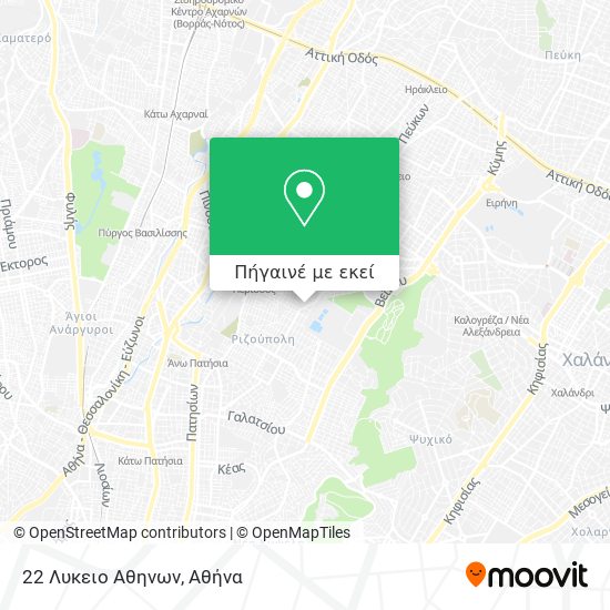 22 Λυκειο Αθηνων χάρτης