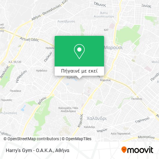 Harry's Gym - O.A.K.A. χάρτης
