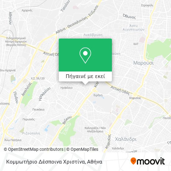 Κομμωτήριο Δέσποινα Χριστίνα χάρτης