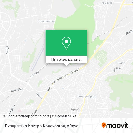 Πνευματικο Κεντρο Κρυονεριου χάρτης