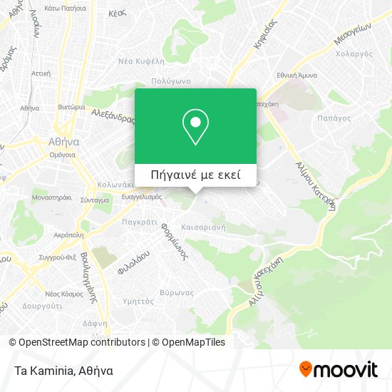 Ta Kaminia χάρτης