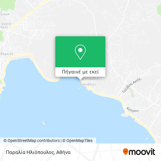 Παραλία Ηλιόπουλος χάρτης
