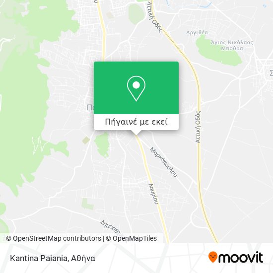 Kantina Paiania χάρτης