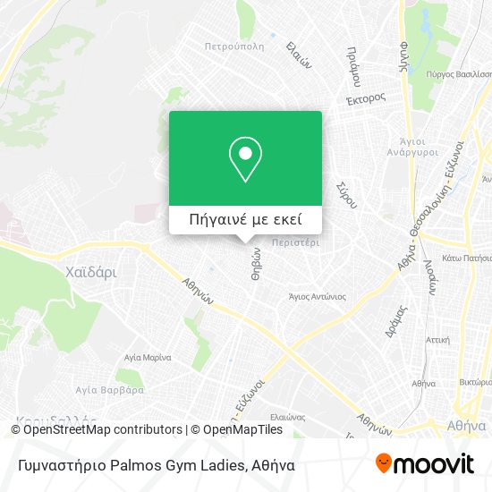 Γυμναστήριο Palmos Gym Ladies χάρτης