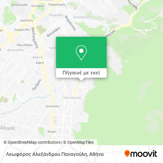 Λεωφόρος Αλεξάνδρου Παναγούλη χάρτης