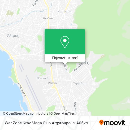 War Zone Krav Maga Club Argyroupolis χάρτης
