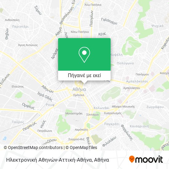 Ηλεκτρονική Αθηνών-Αττική-Αθήνα χάρτης