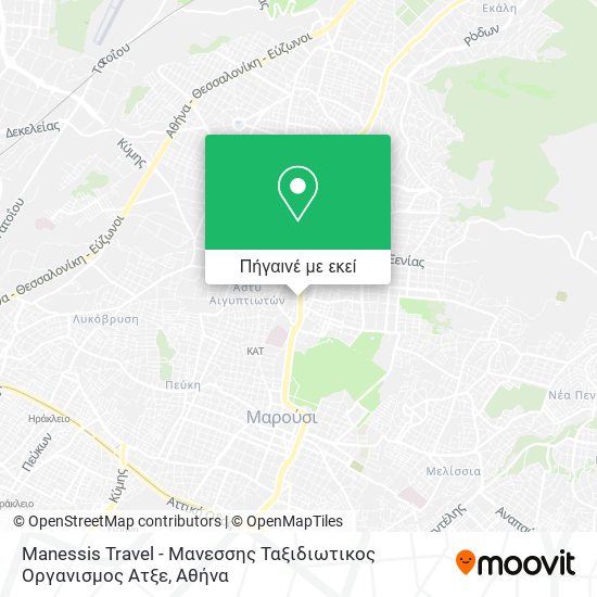 Manessis Travel - Μανεσσης Ταξιδιωτικος Οργανισμος Ατξε χάρτης