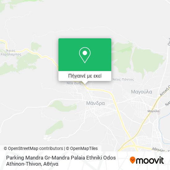 Parking Mandra Gr-Mandra Palaia Ethniki Odos Athinon-Thivon χάρτης